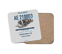 Thumbnail for AE 2100D3 design on light gray 1 piece coaster