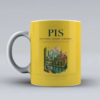 Thumbnail for Poitiers–Biard Airport (PIS) airport code design on yellow ceramic mug