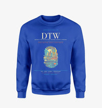 Thumbnail for Detroit Metropolitan Wayne County Airport DTW Sweatshirt - Blue