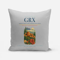 Thumbnail for Federico García Lorca Granada-Jaén Airport (GRX) design on light gray pillow