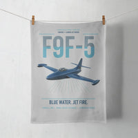 Thumbnail for F9F-5 Panther design on light gray towel