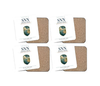 Thumbnail for Shannon Airport (SNN) design on white 4 pieces set coaster