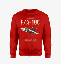 Thumbnail for F-A-18C Hornet design on red sweatshirt