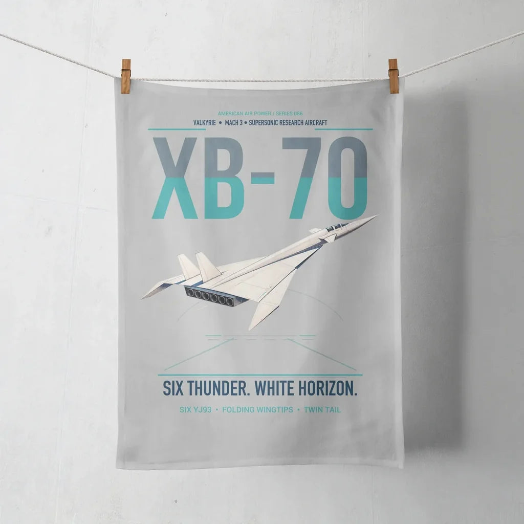 XB-70A Valkyrie design on light gray towel