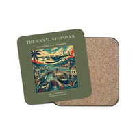 Thumbnail for The Canal Stopover - Designed Coasters design on green army 1-piece