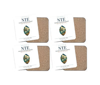 Thumbnail for Nantes Atlantique Airport (NTE) design on white 4 pieces set coaster