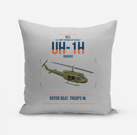 Thumbnail for Bell UH-1H Iroquois design on light gray pillow