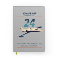 Thumbnail for Bombardier Learjet 24 design on light gray notebook