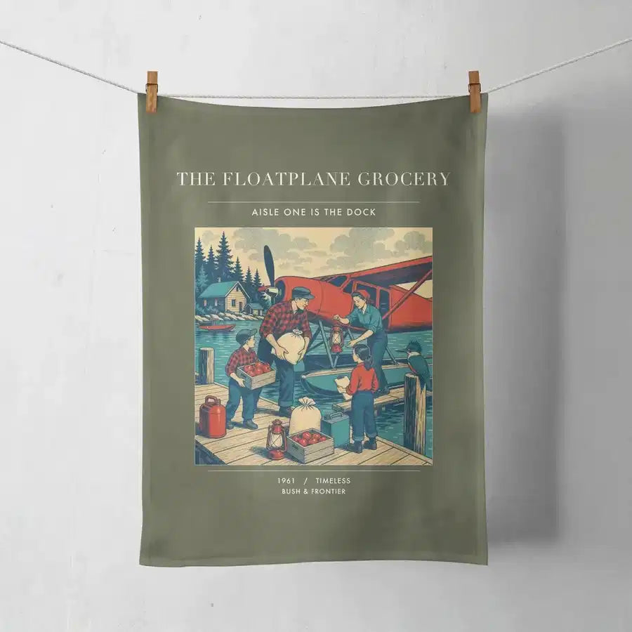VINTAGE G4286 - The Floatplane Grocery - Designed Towels design on greenarmy