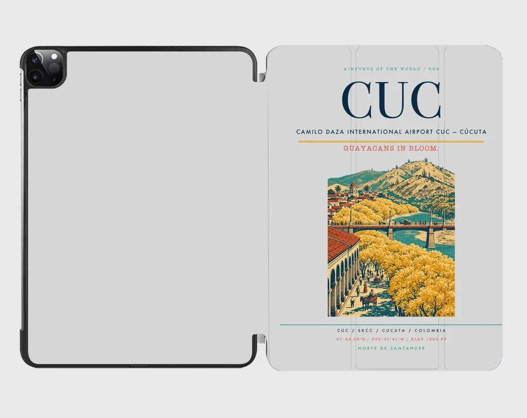 Camilo Daza International Airport (CUC) design on light gray ipad tablet case