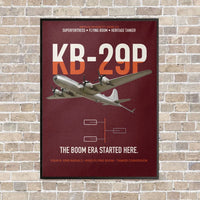 Thumbnail for KB-29P SUPERFORTRESS vertical canvas print - framed - dark red background
