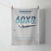 Thumbnail for Bombardier Learjet 60XR design on light gray towel