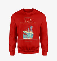 Thumbnail for Greater Moncton International Airport (YQM) design on red sweatshirt