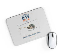 Thumbnail for Robinson R22 Beta II design on light gray rectangle mouse pad