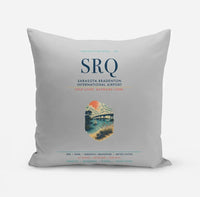 Thumbnail for Sarasota Bradenton International Airport (SRQ) design on light gray pillow