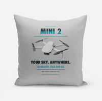 Thumbnail for DJI Mini 2 design on light gray pillow