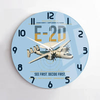 Thumbnail for E-2D Advanced Hawkeye design on light blue no frame wall clock