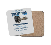 Thumbnail for TRENT 800 design on light gray 1 piece coaster