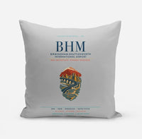 Thumbnail for Birmingham-Shuttlesworth International Airport (BHM) design on light gray pillow