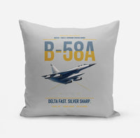 Thumbnail for B-58A Hustler design on light gray pillow