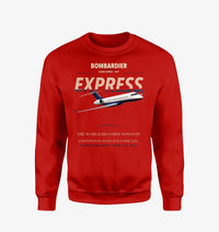 Thumbnail for Bombardier Global Express design on red sweatshirt