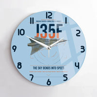 Thumbnail for Saab J 35F Draken design on light blue no frame wall clock
