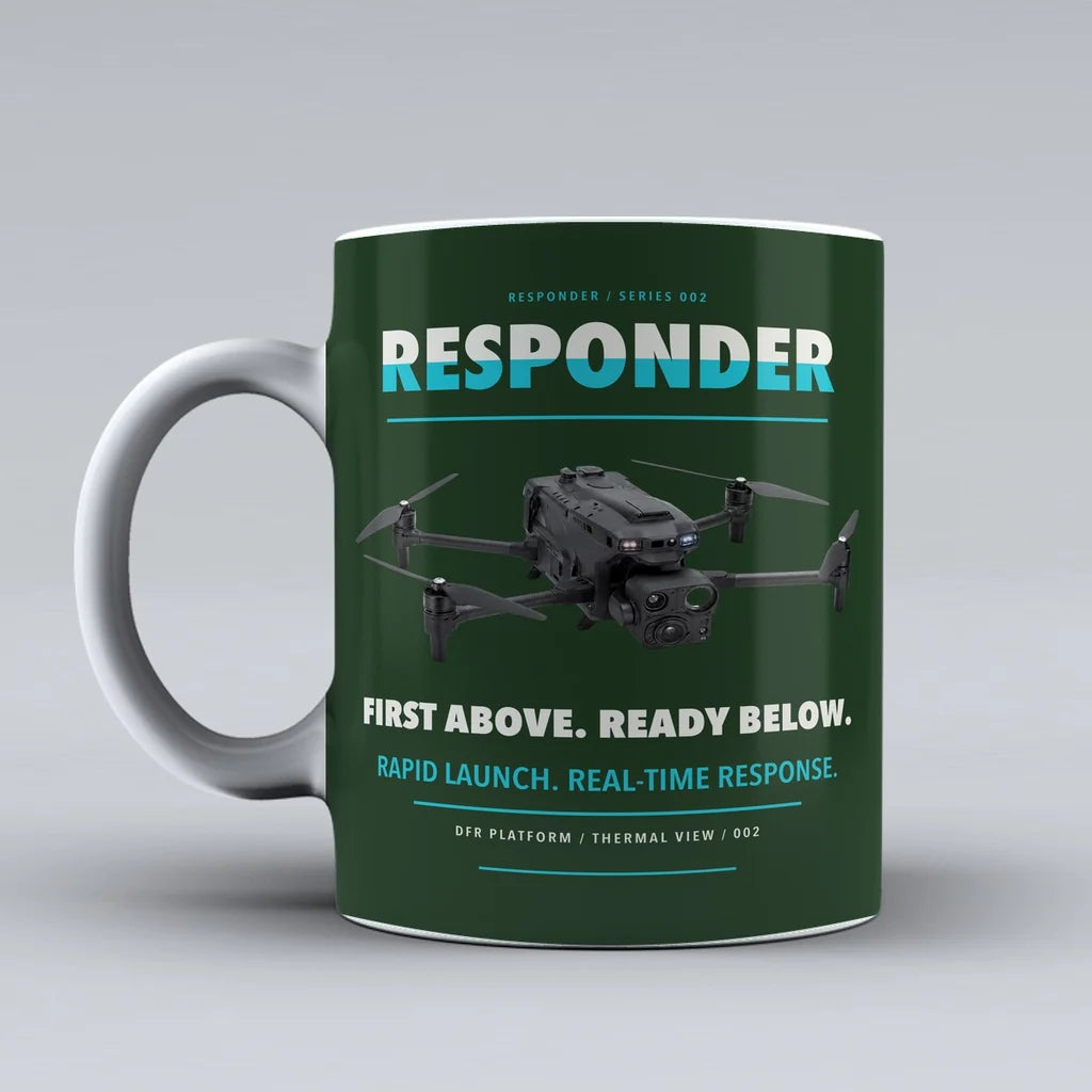 Responder Mug design on dark green brinc