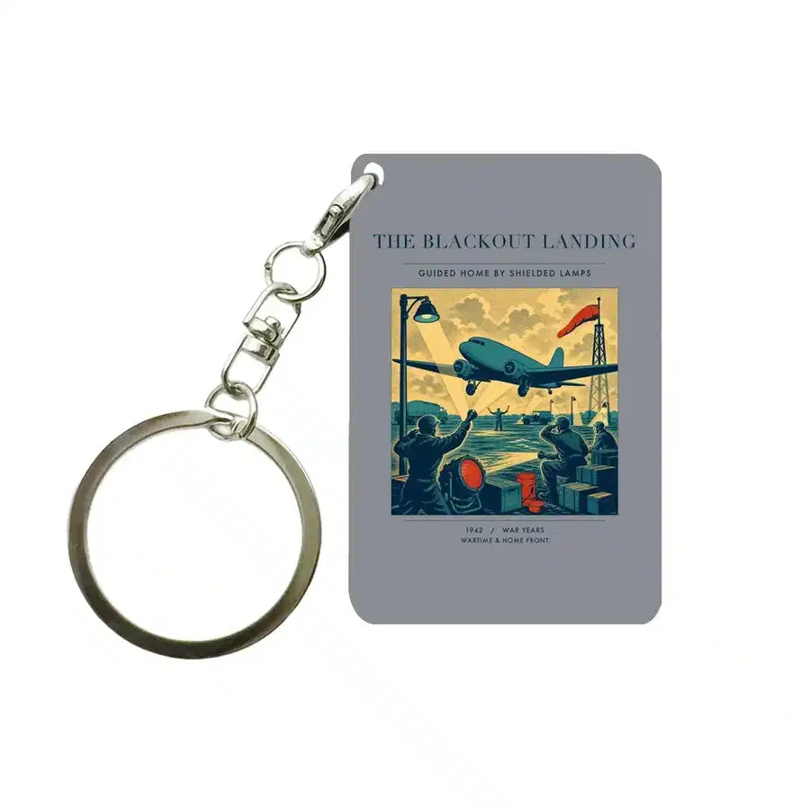 VINTAGE G4501 - The Blackout Landing - Designed Key Chain design on gray