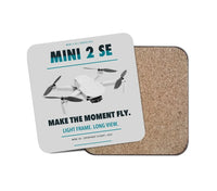 Thumbnail for DJI Mini 2 SE design on light gray 1 piece coaster