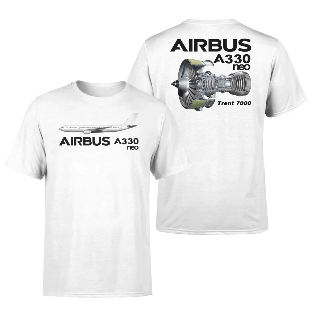 Airbus A330neo & Trent 7000 Engine Designed Double-Side aviation t-shirt