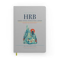 Thumbnail for Harbin Taiping International Airport (HRB) design on light gray notebook