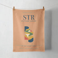 Thumbnail for Stuttgart Airport (STR) design on orange towel