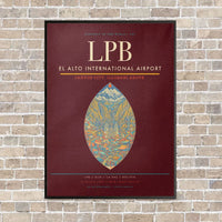 Thumbnail for El Alto International Airport LPB - Canvas Framed - Dark Red
