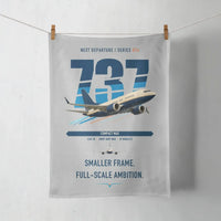 Thumbnail for Boeing 737 MAX 7 design on light gray towel