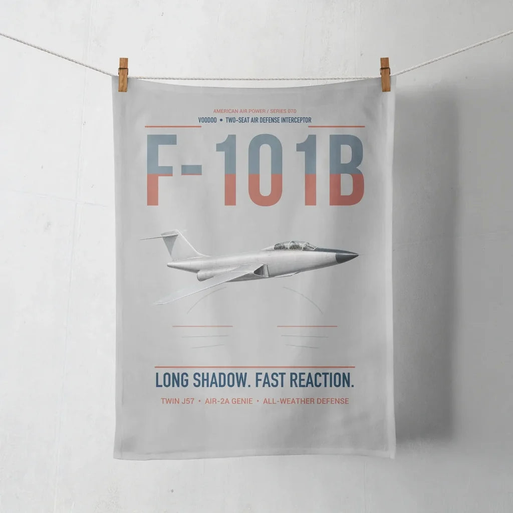 F-101B Voodoo design on light gray towel