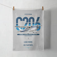 Thumbnail for Cessna 206 Stationair design on light gray towel