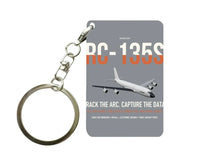 Thumbnail for RC-135S Cobra Ball design on gray designed key chain, double-side print