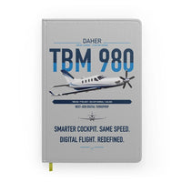 Thumbnail for Daher TBM 980 design on light gray notebook