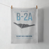 Thumbnail for B-2A Spirit design on light gray towel