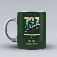 Thumbnail for Boeing 737 MAX 9 double-side print on dark green ceramic mug
