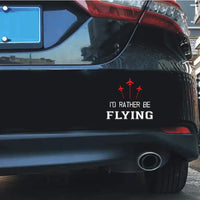 Thumbnail for I'd Rather Be Flying Car Sticker - view 6
