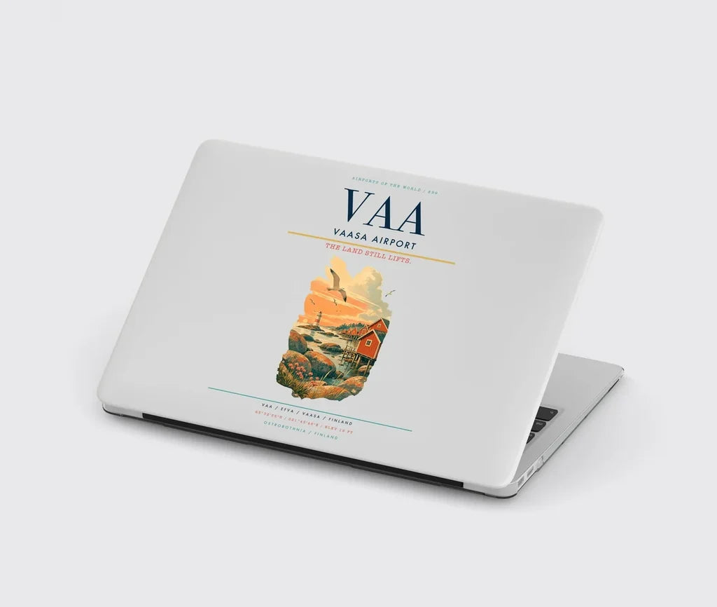 Vaasa Airport (VAA) design on light gray MacBook case