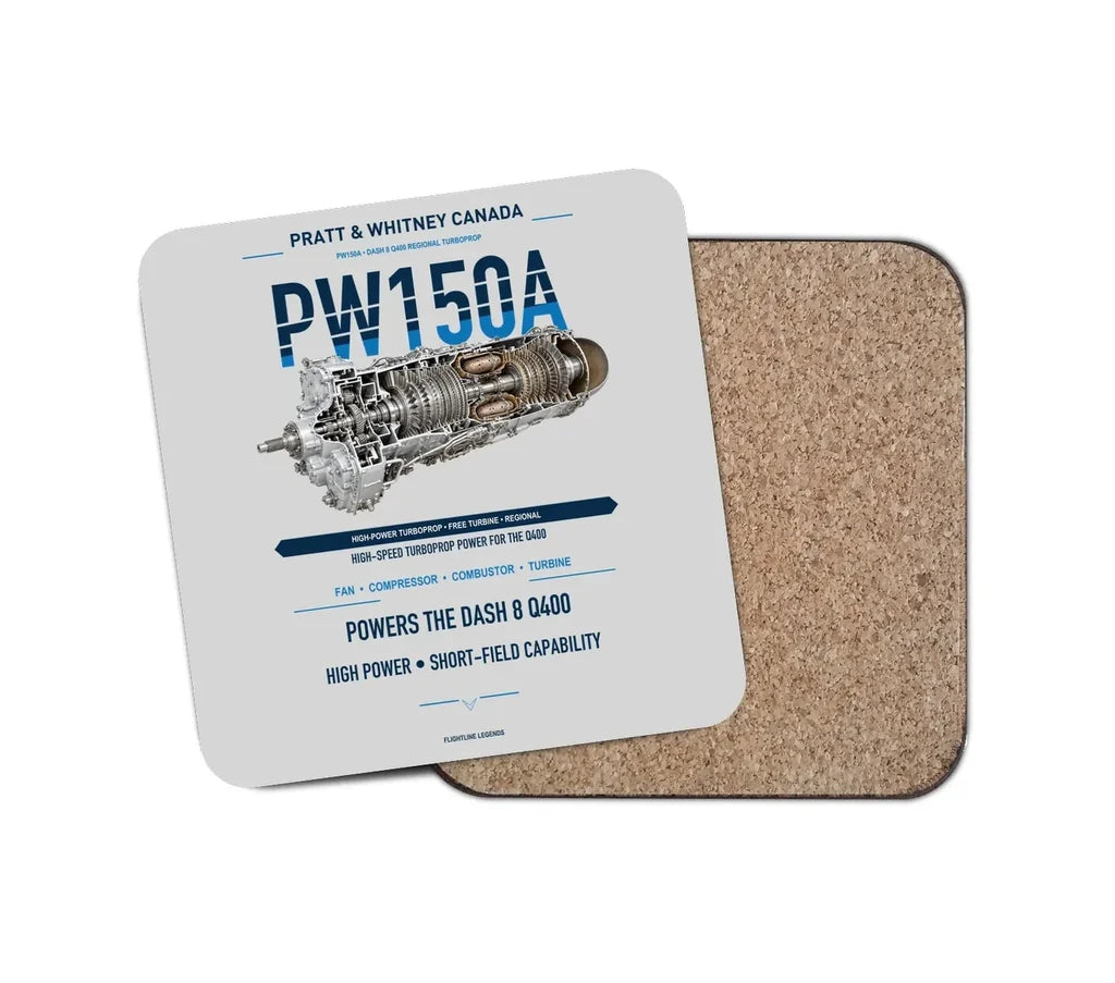 PW150A design on light gray 1 piece coaster