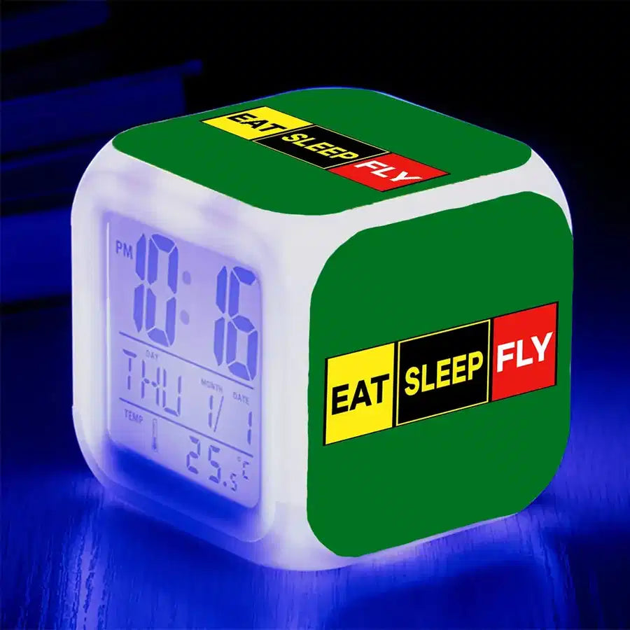 Eat Sleep Fly Digital Alarm Clock - view 6