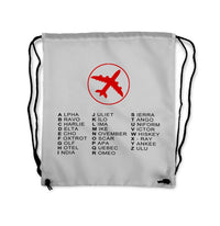 Thumbnail for Aviation Alphabet Drawstring Bag - view 6