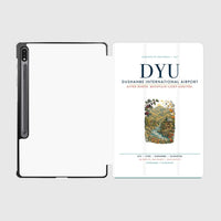 Thumbnail for Dushanbe International Airport (DYU) design on white samsung tablet tablet case