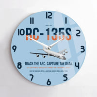 Thumbnail for RC-135S Cobra Ball design on light blue no frame wall clock