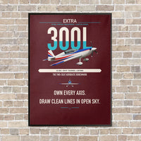Thumbnail for Extra 300L vertical canvas print - framed - dark red background
