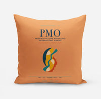 Thumbnail for Palermo Falcone Borsellino International Airport (PMO) design on orange pillow