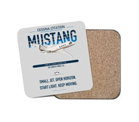 Thumbnail for Cessna Citation Mustang design on light gray 1 piece coaster